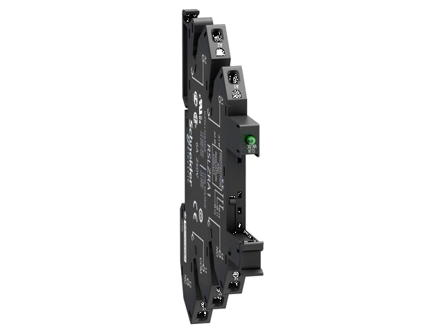 Socket; 6A; RSLZ2,RSLZ3,RSLZ5; op DIN-rail; veerklemmen; plastic Socket; 6A; RSLZ2,RSLZ3,RSLZ5; op DIN-rail; veerklemmen; plastic